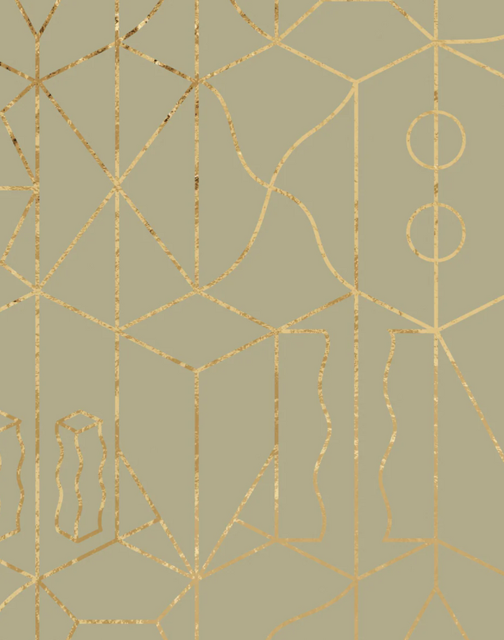 SUZ-12 Never Ending Gold Foil, Green by Suzan Hijink