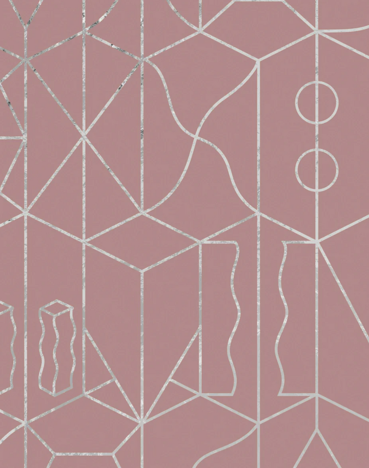 SUZ-19 Never Ending Silver Foil, Pink by Suzan Hijink