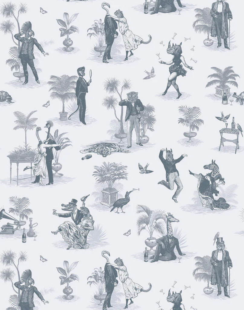 Safari Soiree, Slate – The Pattern Collective