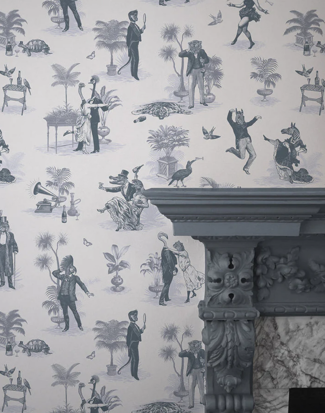 Safari Soiree, Slate – The Pattern Collective