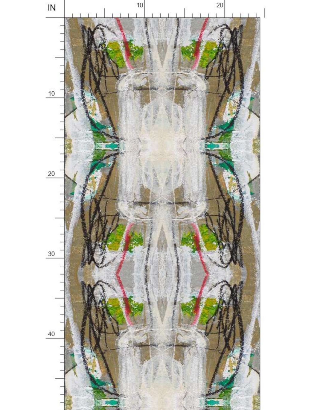 Scribble Damask XL, Burnished Brass