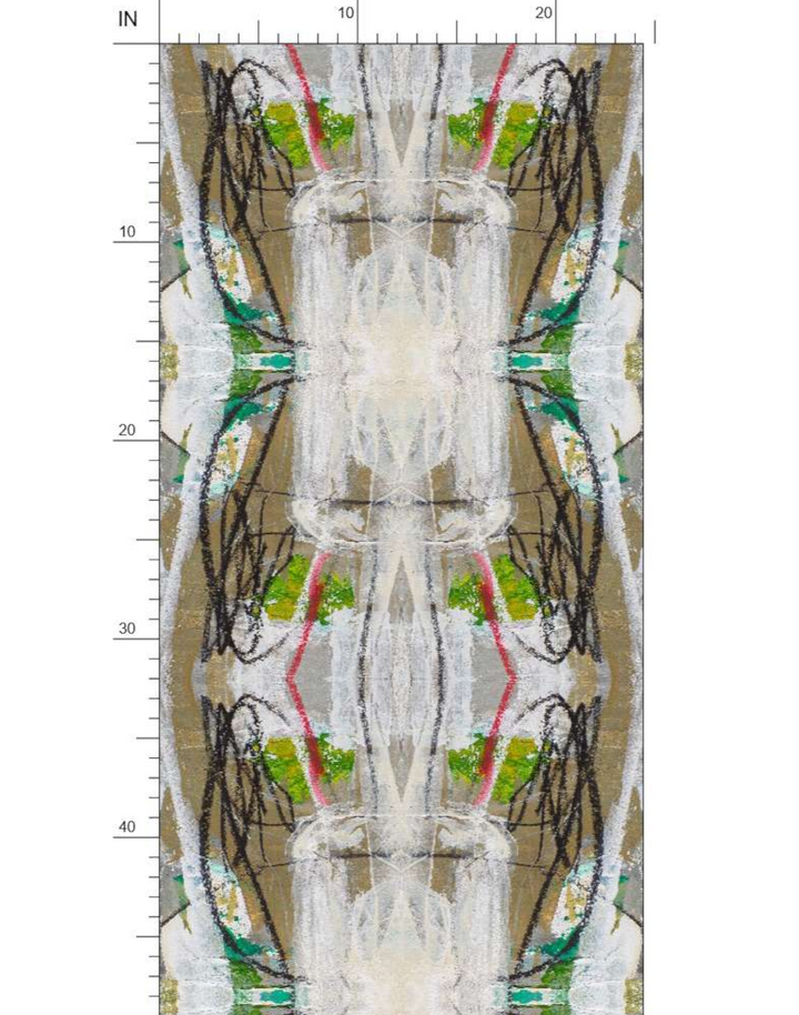 Scribble Damask XL, Burnished Brass