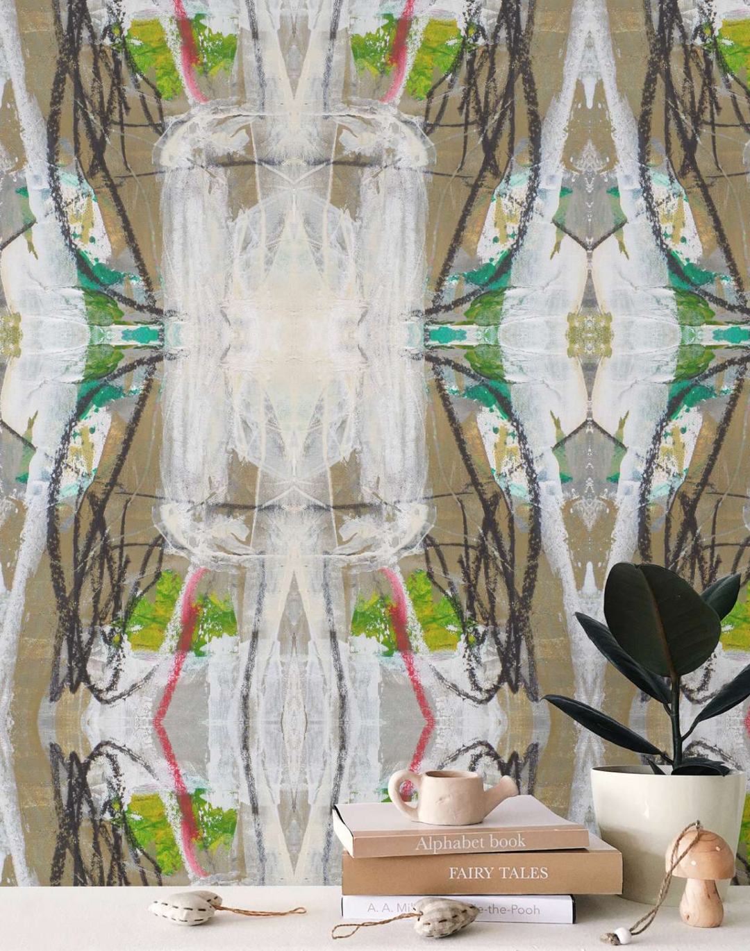 Scribble Damask XL, Burnished Brass