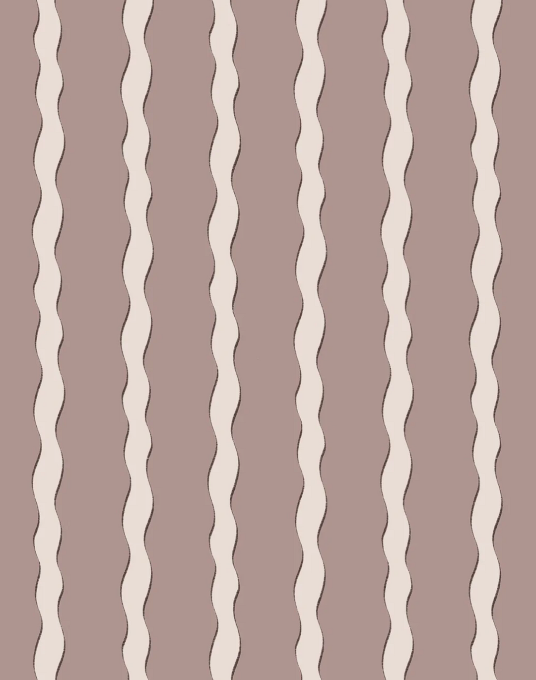 Scroll Stripe, Plaster - Linen Fabric