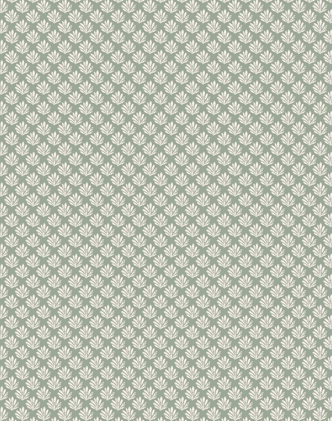 Sea Beech, White on Sage