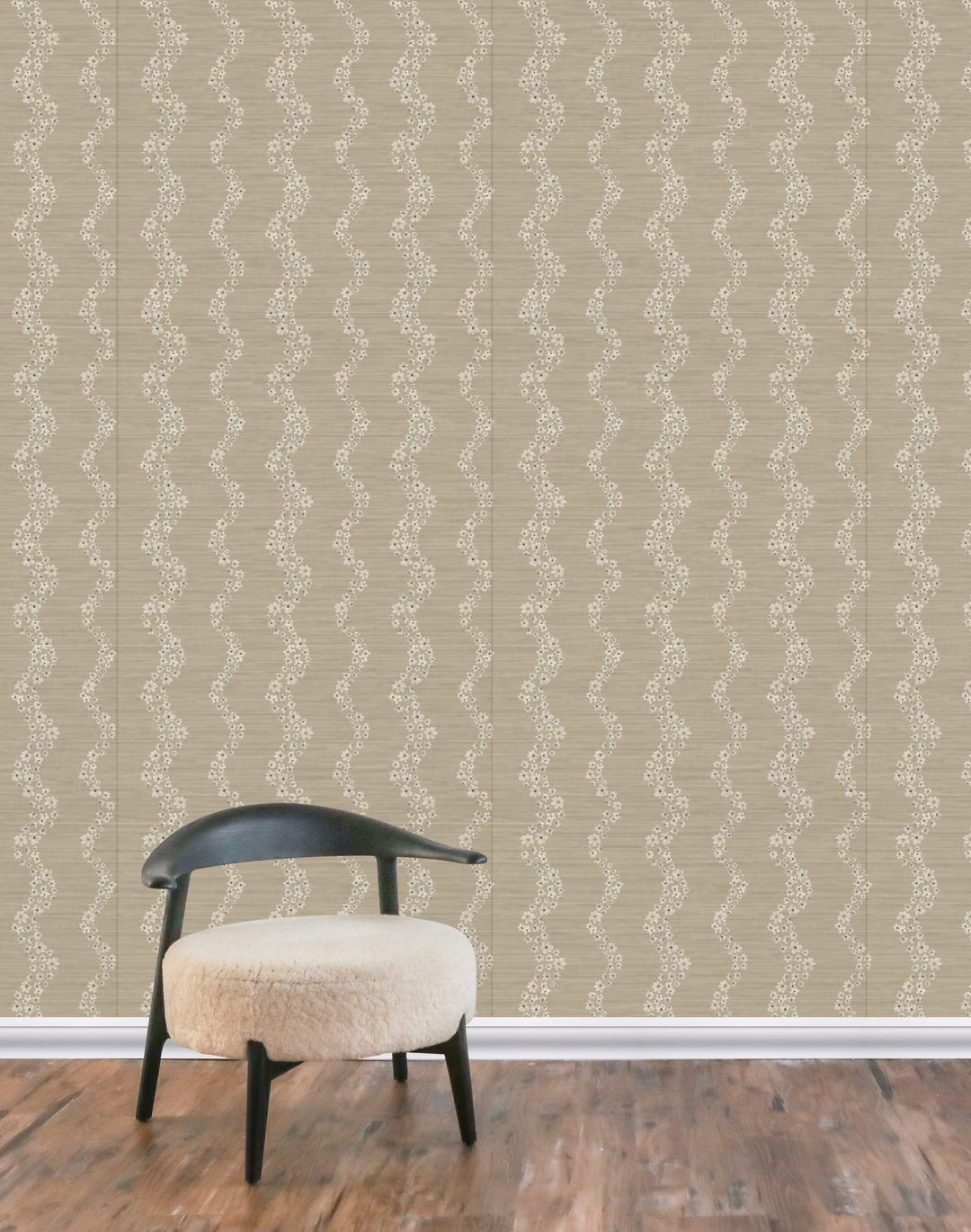 Seashells Scallop Grasscloth, Sand