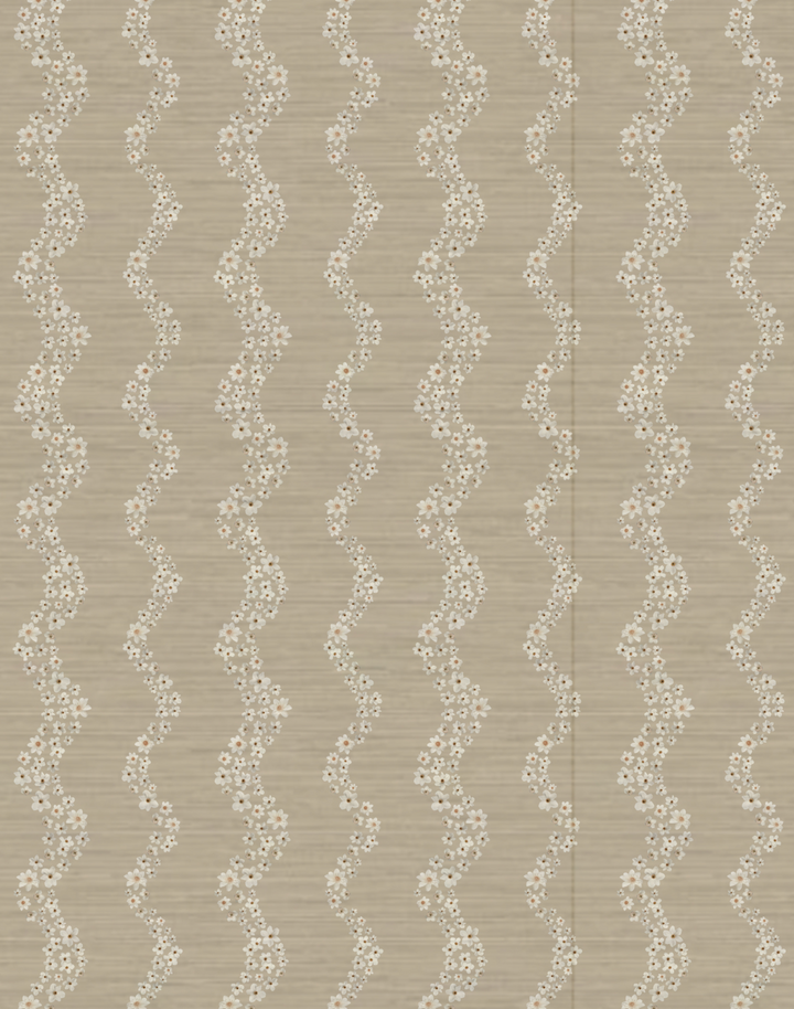 Seashells Scallop Grasscloth, Sand
