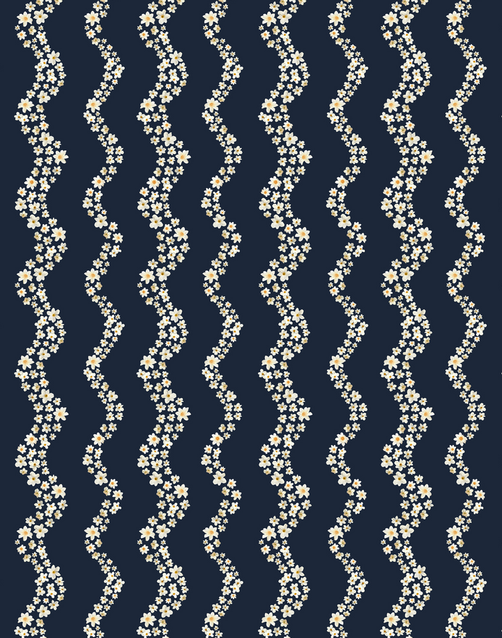 Seashells Scallop Grasscloth, Navy Beach