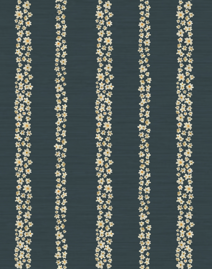 Seashells Stripe Grasscloth, Fog