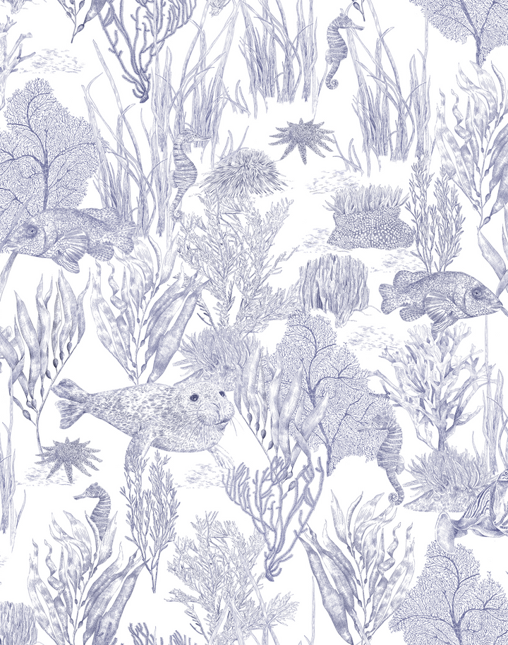Seaview Mural, Signature Blue