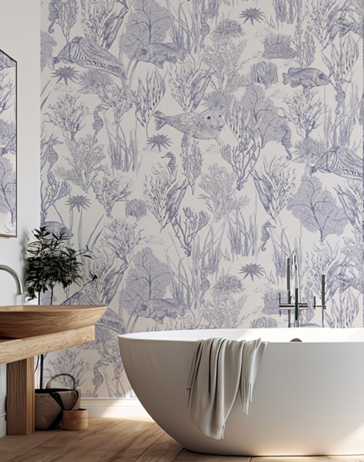 Seaview Mural, Signature Blue