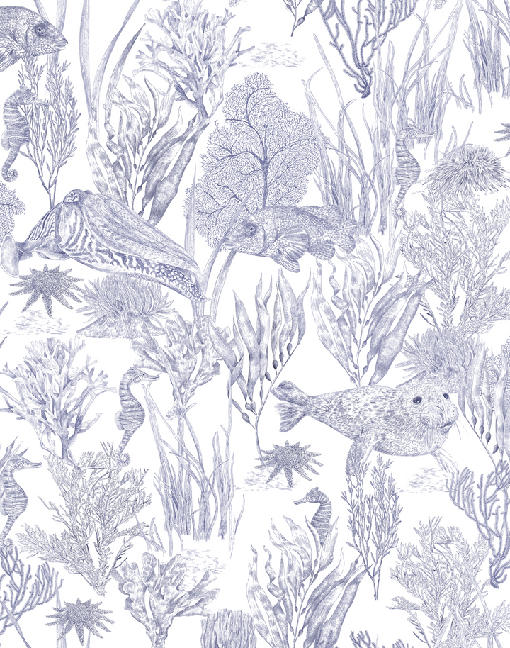 Seaview Mural, Signature Blue