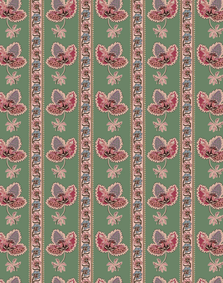 Serafina Stripe, Orchard Green