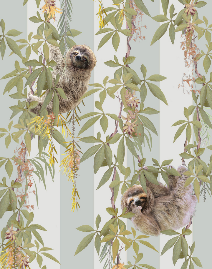 Sloth Trot, Stripes Light Sky