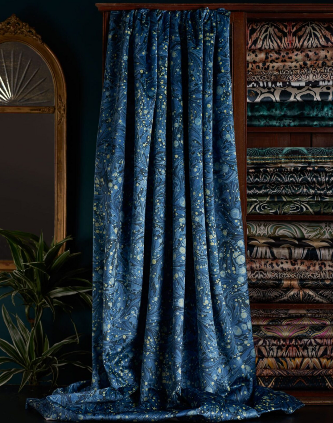 Starry Night Soft Touch Velvet Fabric