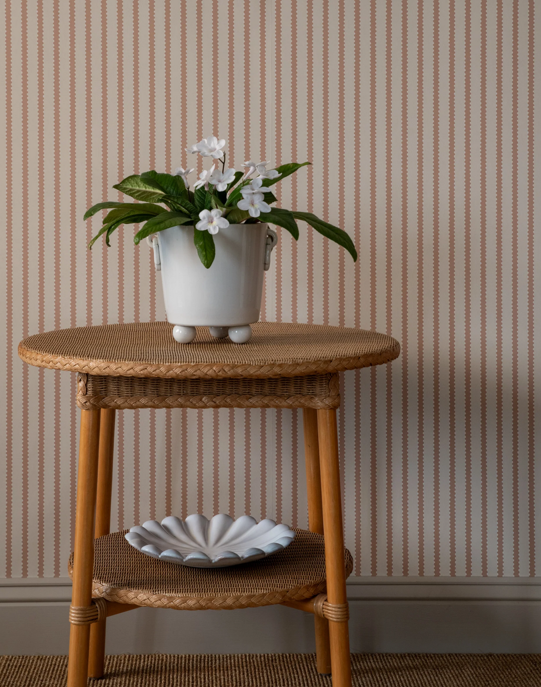 Stitched Stripe, Burnt Rose