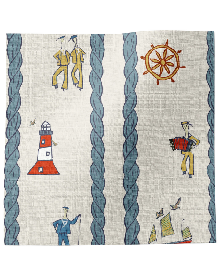 Stow Away with the Sailors - Linen Fabric