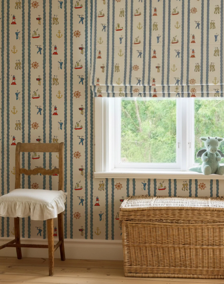 Stow Away with the Sailors - Linen Fabric