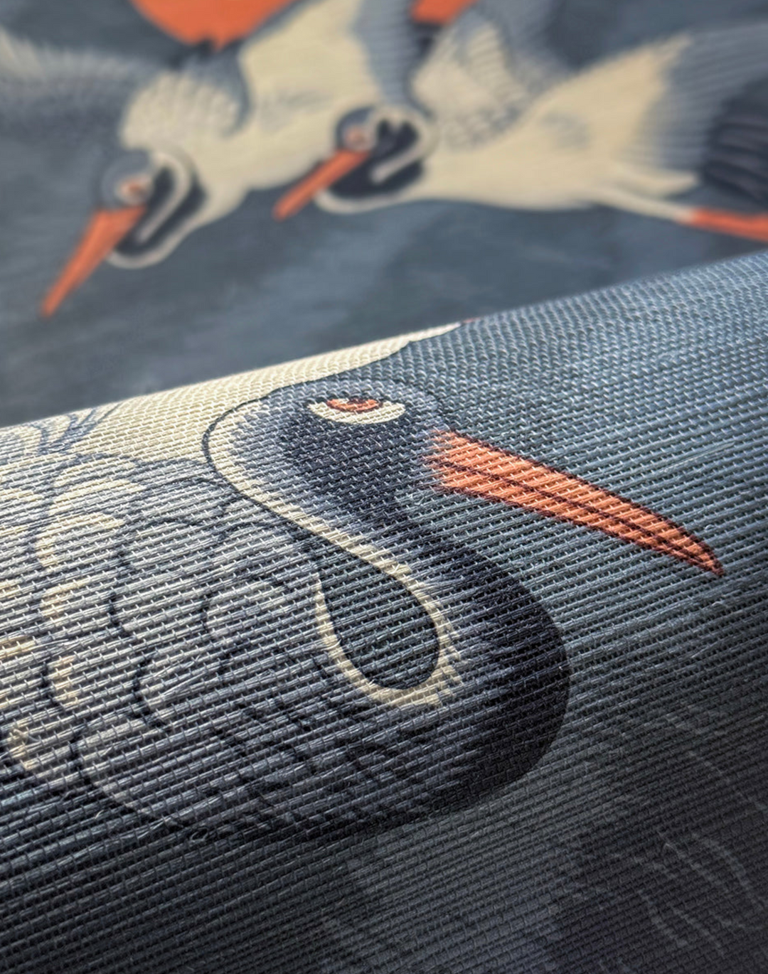 Sunset Dreams Grasscloth, Negroni Blu