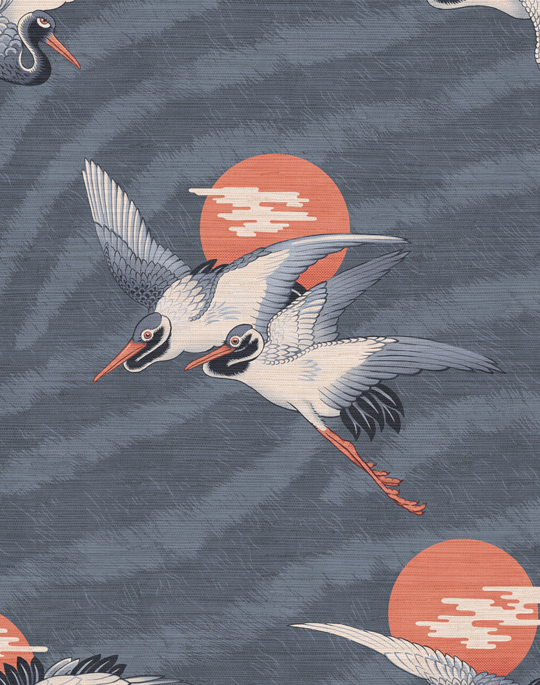 Sunset Dreams Grasscloth, Negroni Blu