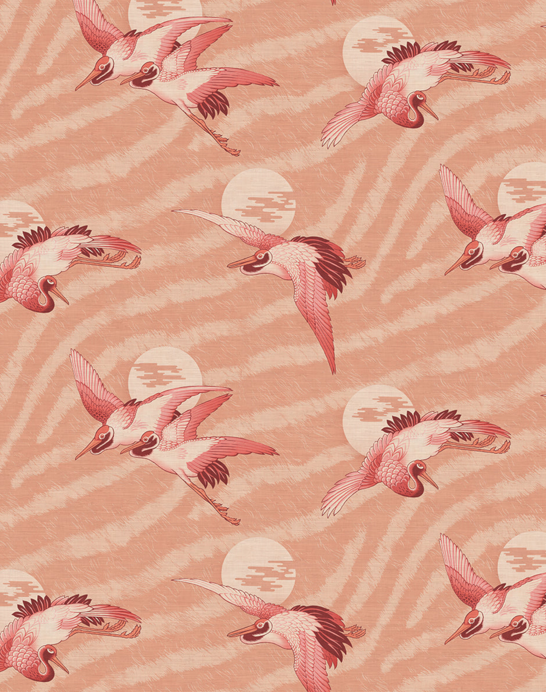 Sunset Dreams Grasscloth, Peach Paloma