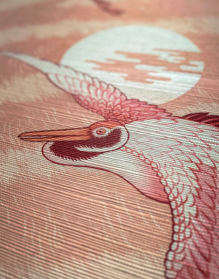 Sunset Dreams Grasscloth, Peach Paloma