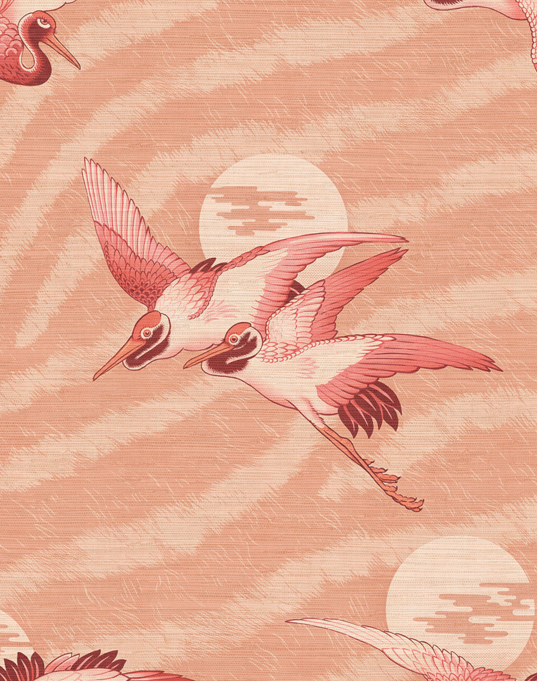 Sunset Dreams Grasscloth, Peach Paloma