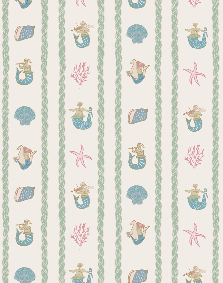 Swim Away with the Mermaids, Pink and Green