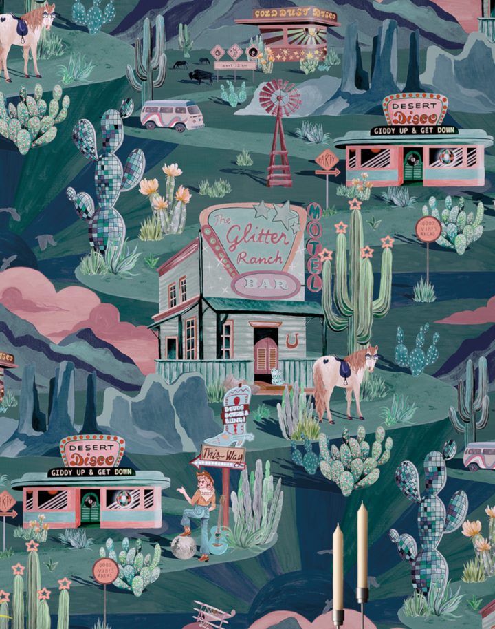 THE GLITTER RANCH, GUNMETAL GREEN