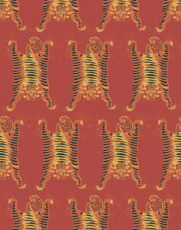 Tibetan Tiger - Linen Fabric