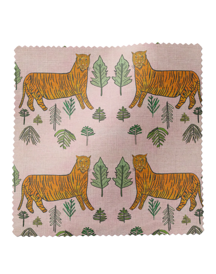 Tiger Tiger, Morganite - Linen Fabric