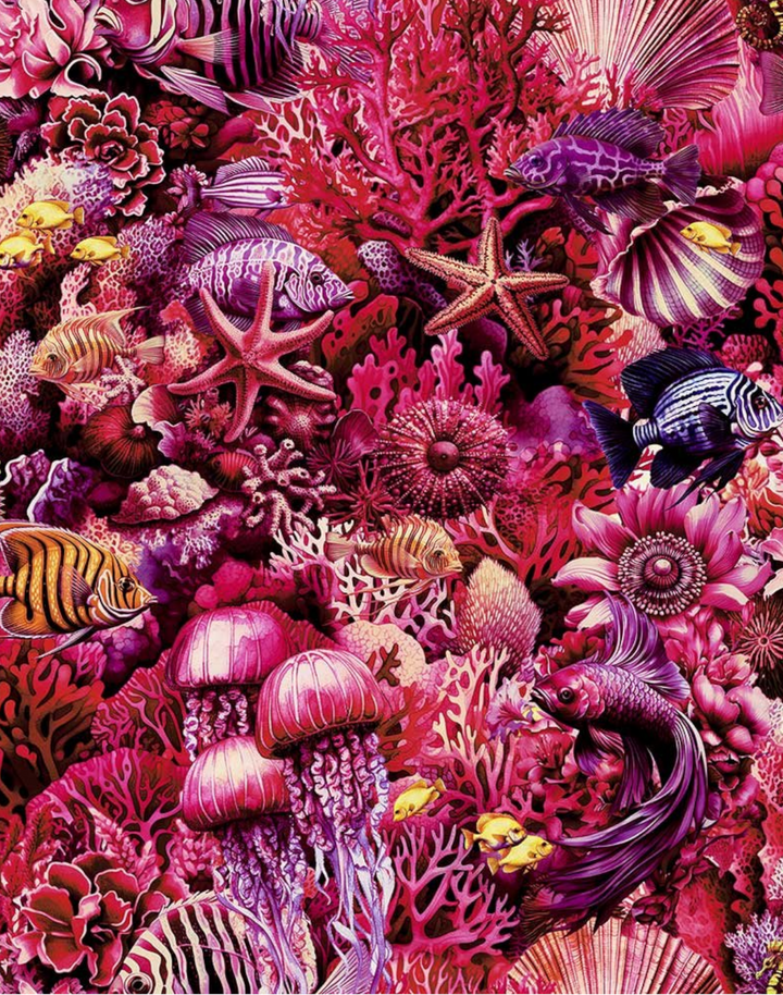 Treasures of the Sea, Pink Purple Yellow