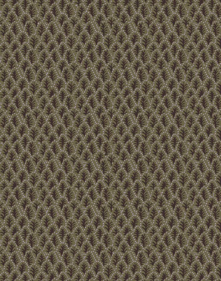 Trees II, Hunter - Linen Fabric