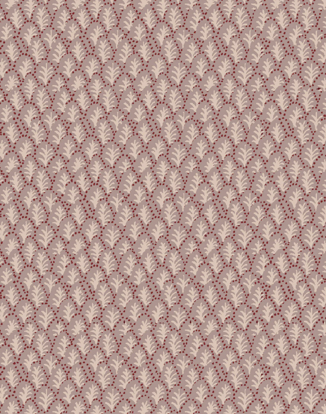 Trees II, Lilac - Linen Fabric