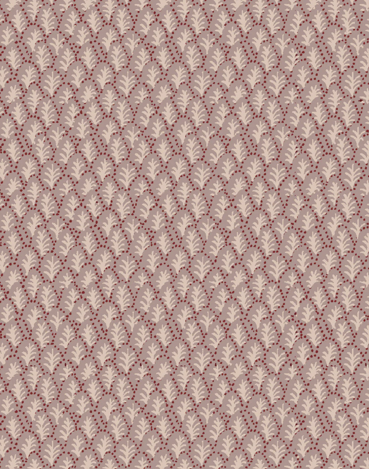 Trees II, Lilac - Linen Fabric
