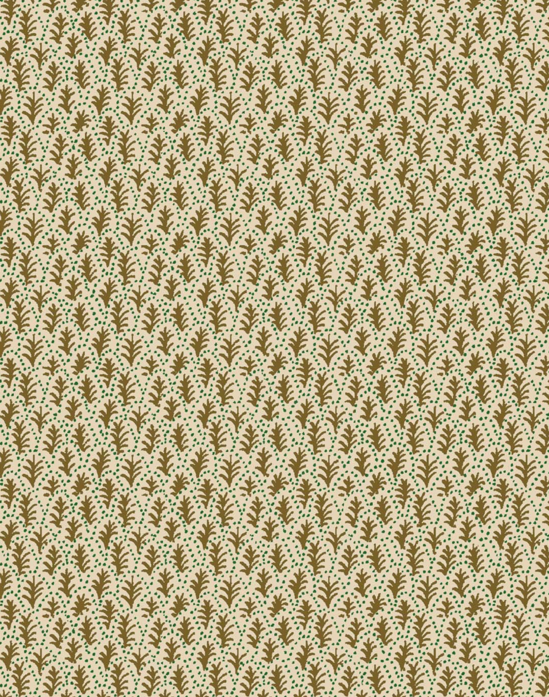 Trees II, Tea - Linen Fabric