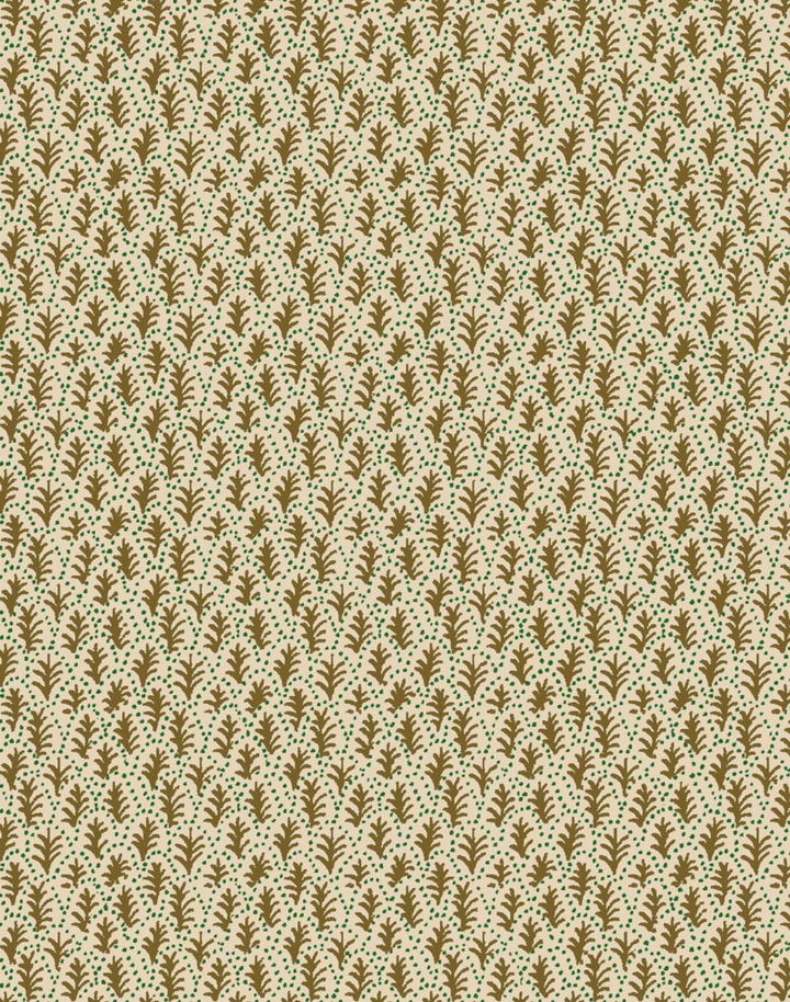 Trees II, Tea - Linen Fabric