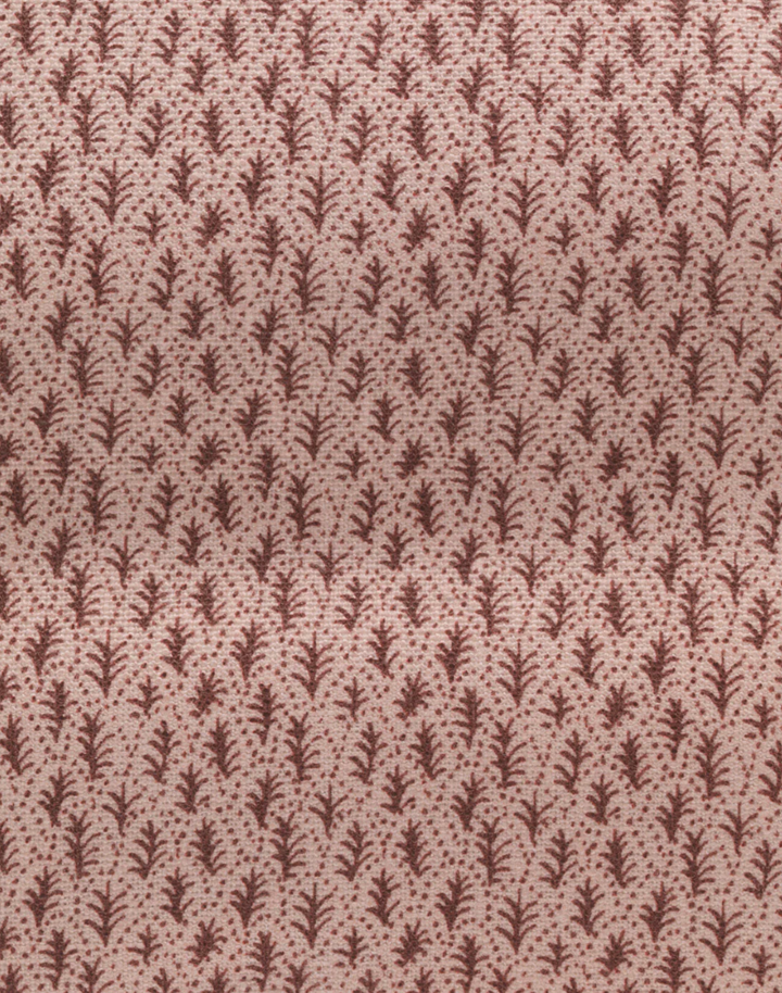 Trees I, Rose Crimson - Linen Fabric