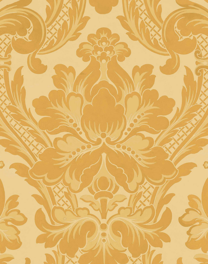 Venetian Damask, Mustard D00106