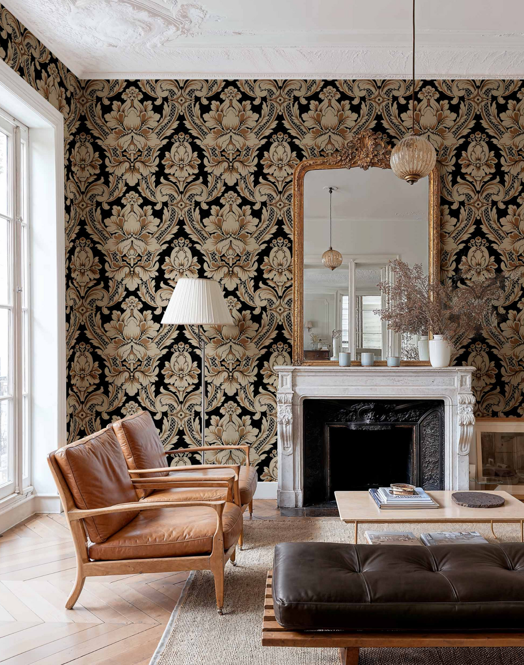 Venetian Damask, Onyx D00111