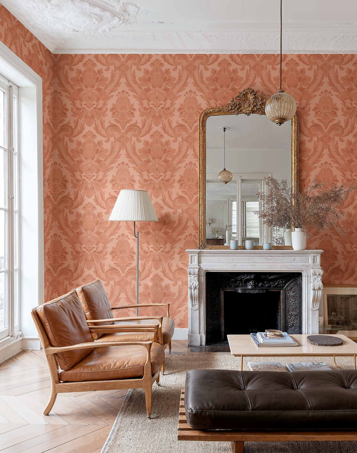 Venetian Damask, Peach D00109