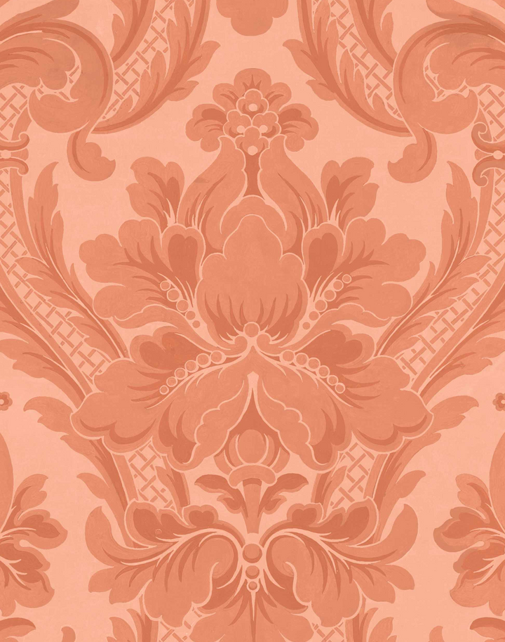 Venetian Damask, Peach D00109