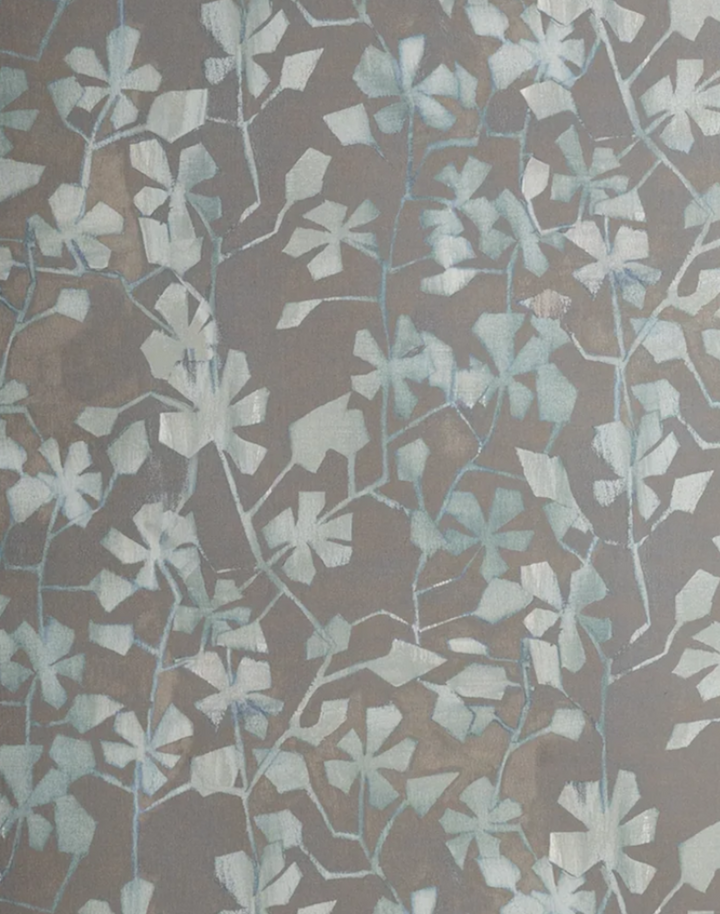 Vinca, Misty Morning - Cotton Wallpaper