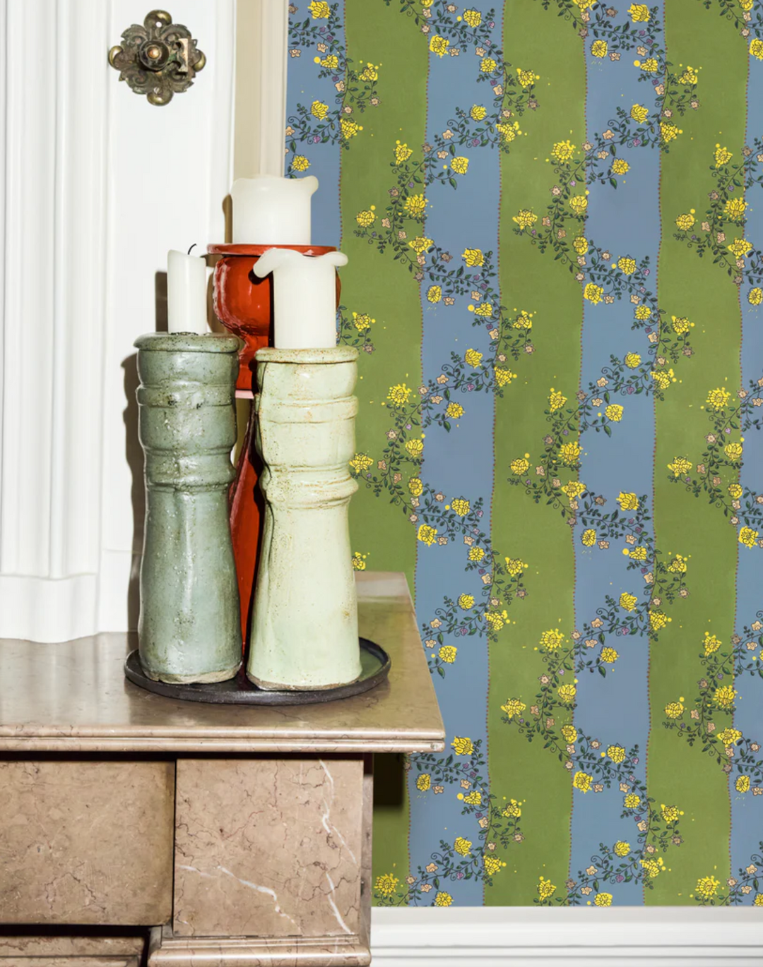 Vine Blots, Artichoke & Dusky Blue