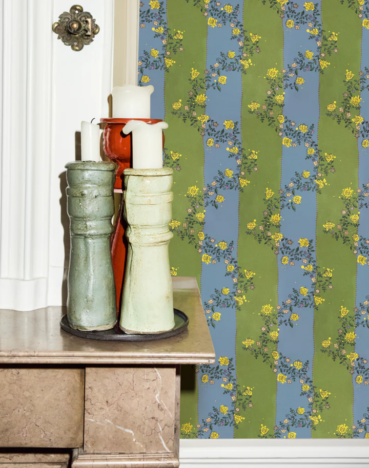 Vine Blots, Artichoke & Dusky Blue