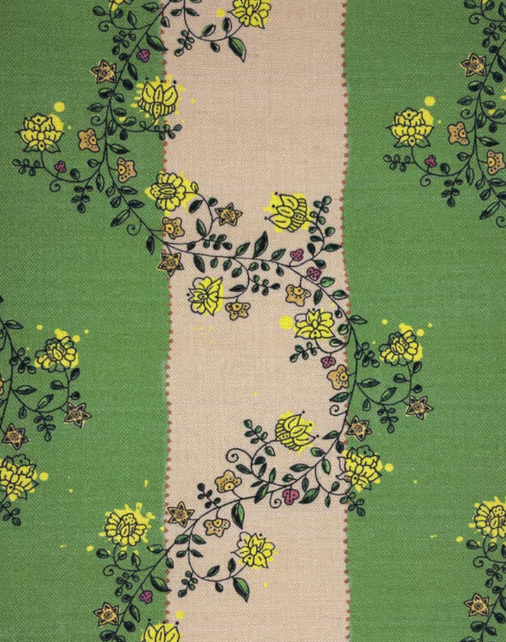 Vine Blots Fabric, Apple & Sand