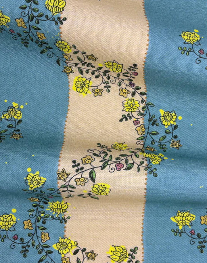 Vine Blots Fabric, Sky & Sand