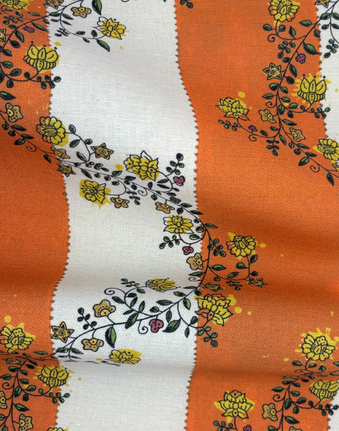 Vine Blots Fabric, Sunlit Amber