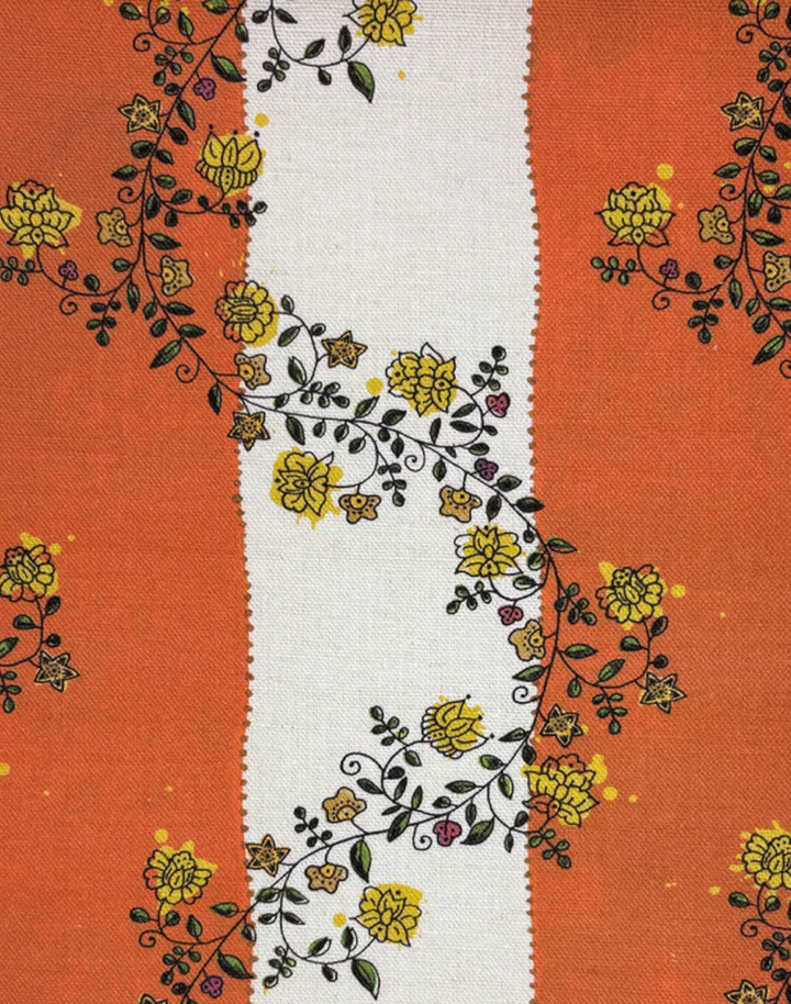 Vine Blots Fabric, Sunlit Amber