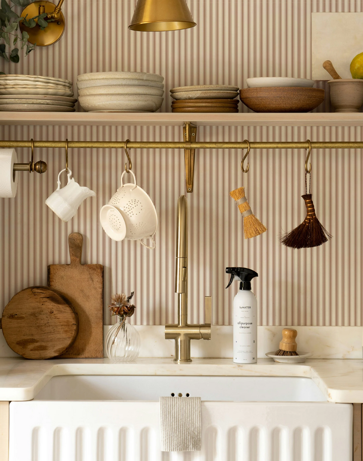 Vintage Ticking Stripe, Rust